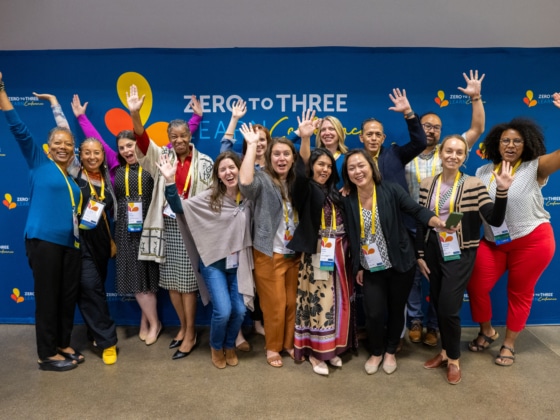 Group photo of happy early childhood professionals at the LEARN Conference