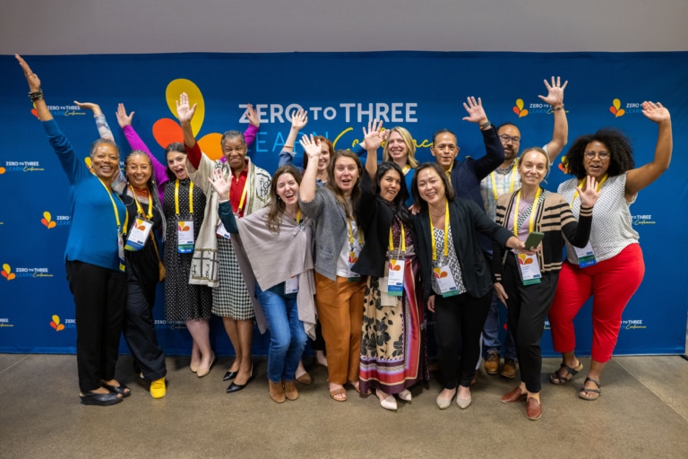 Group photo of happy early childhood professionals at the LEARN Conference