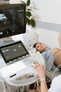 Woman getting an ultrasound during pregnancy